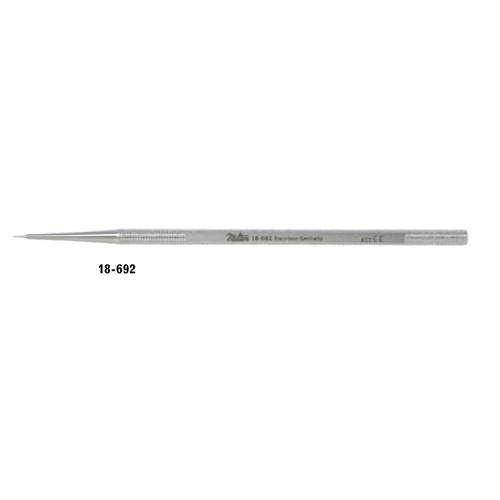 18-692 MULDOON Lacrimal Dilator 4&quot;(10.2cm), with 3mm straight tip to act as guide for tapered dilator