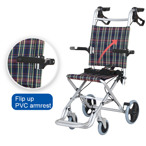 탄탄 여행용 소형 초경량 휴대용 어린이 접이식 휠체어(8kg) WYK9001L
