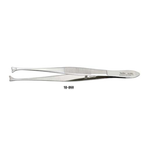 18-860 WALDEAU Fixation Fcps 4-3/8&quot;(11.2cm), concave jaws 5mm wide, with fine teeth