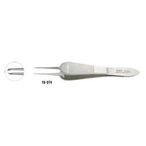 18-974 SAUER Suturing Fcsp 3-1/2&quot;(8.9cm), 1x2 cvd teeth, overlapping each other, 0.6mm wide