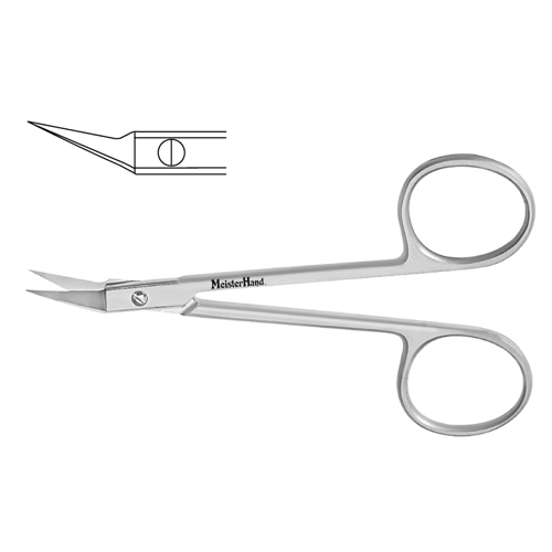 MH9-110 O&#039;BRIEN Stitch SCS, 3-3/4&quot;(9.5cm), angled, sharp points [스티치 가위]
