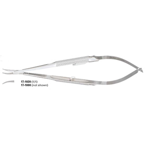 17-1000 to 17-1025 MILTEX Micro Surgery Needle Holders with round handles, 0.6mm tips [마이크로 니들홀더 직/곡]