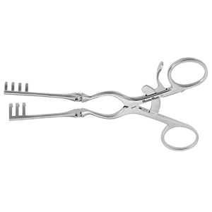 MH11-630-BL, MH11-630-SH BECKMAN-WEITLANER Retractor, 5-1/2&quot;(14cm), blunt/sharp, 3x4 teeth, with hinged blades